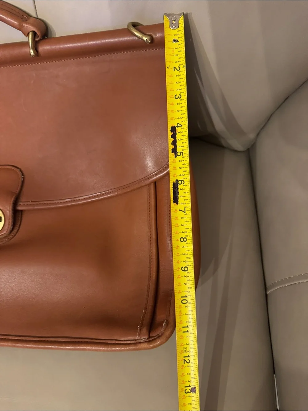 Coach vintage unisex Men's Leather Briefcase in Cognac B6C-5266